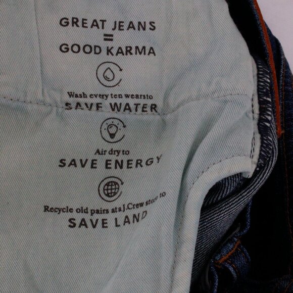 J Crew Jeans Mens 28 Blue 250 Skinny Kurabo Denim Japanese fabric Stretch pocket - Picture 13 of 15